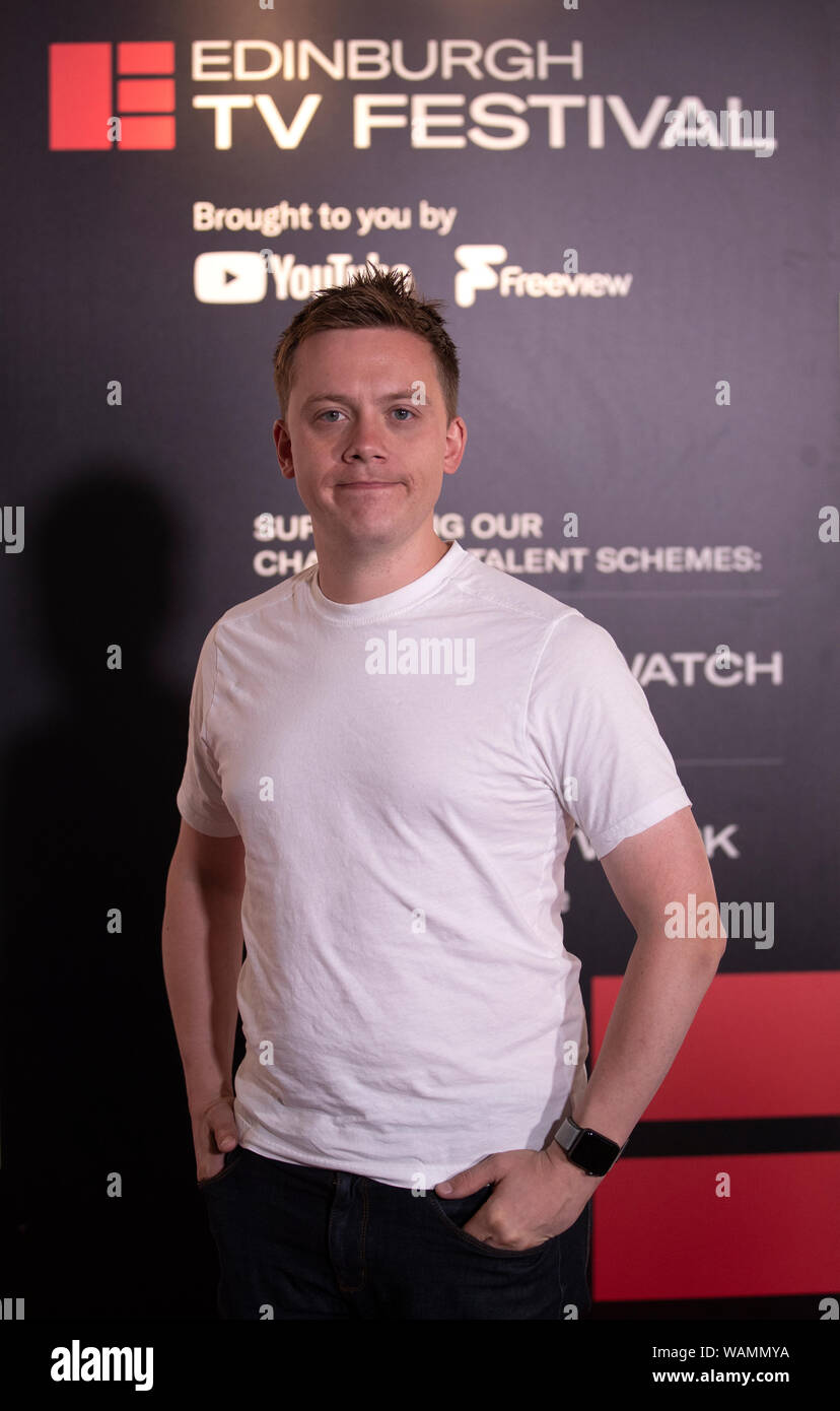 Owen Jones al 2019 Edinburgh Festival TV. Foto Stock
