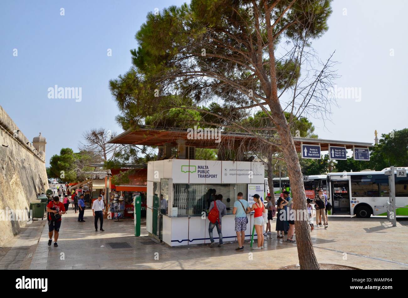 La valletta stazione bus terminus malta Foto Stock