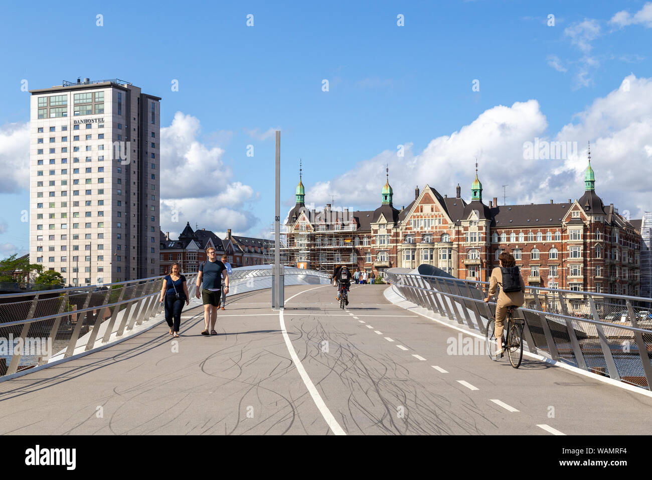 Moderno Ponte Lille Langebro a Copenhagen, Danimarca Foto Stock