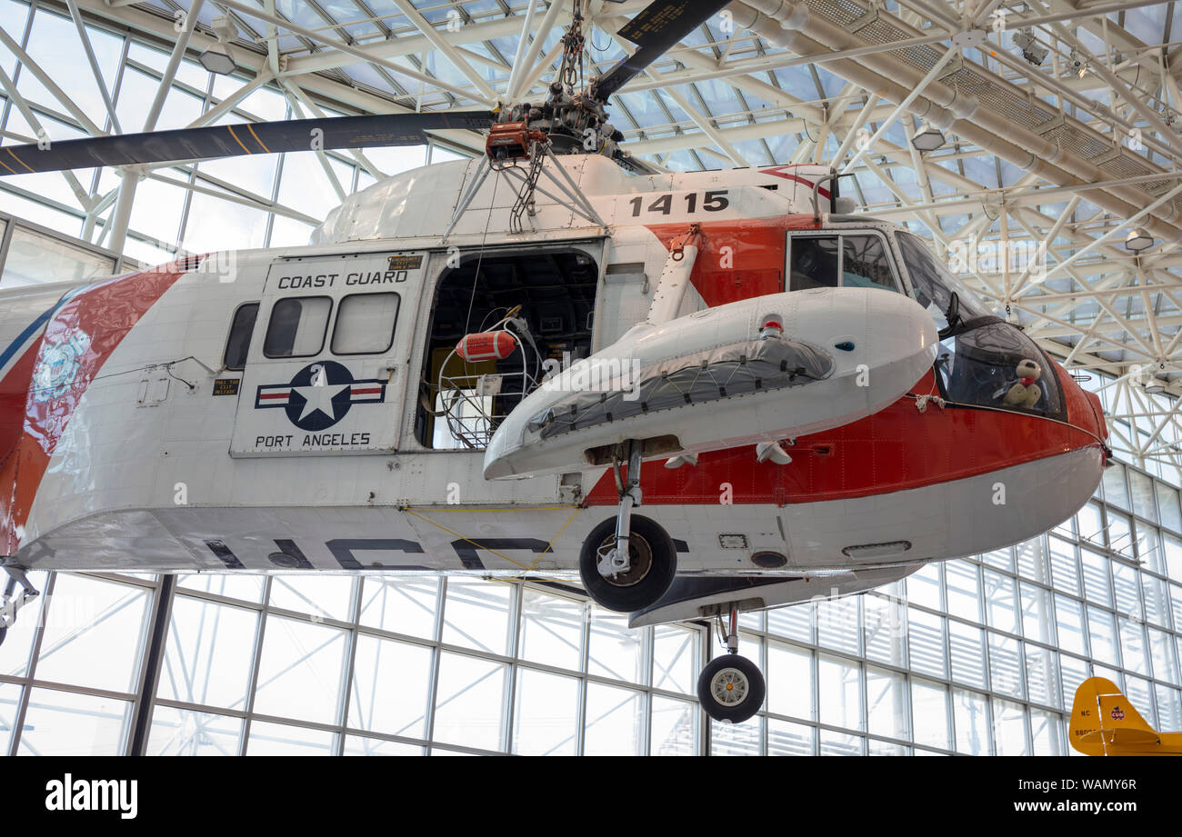 Sikorsky HH-52 Seaguard, Boeing il Museo del Volo, Boeing Field, Tukwila, nello Stato di Washington, USA Foto Stock