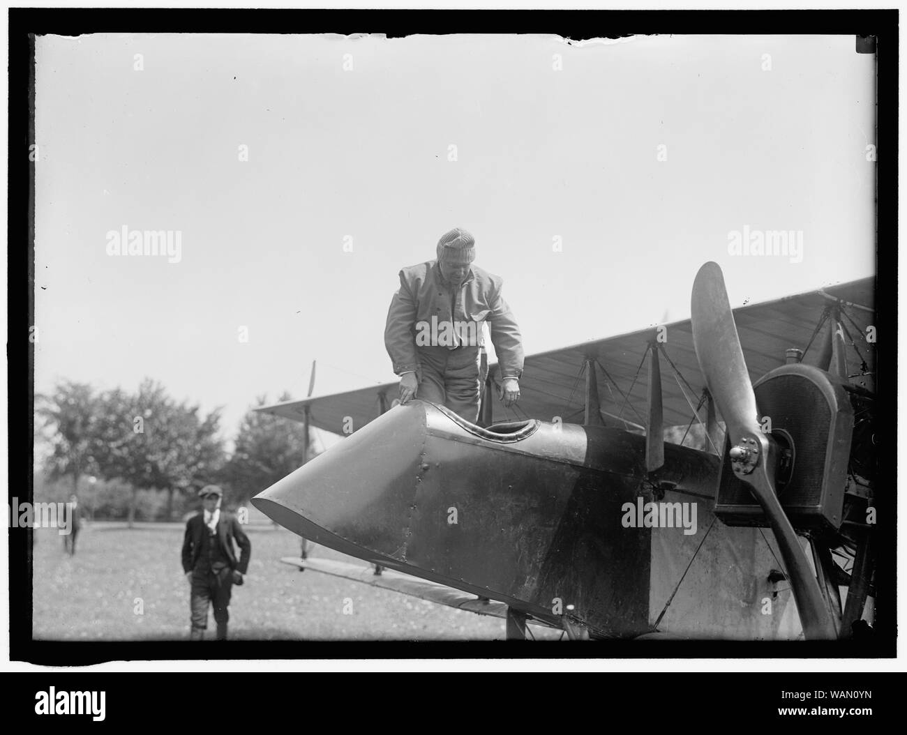 CURTISS AEREO PROVE E DIMOSTRAZIONI; TWIN motore biplano, POTOMAC PARK Foto Stock