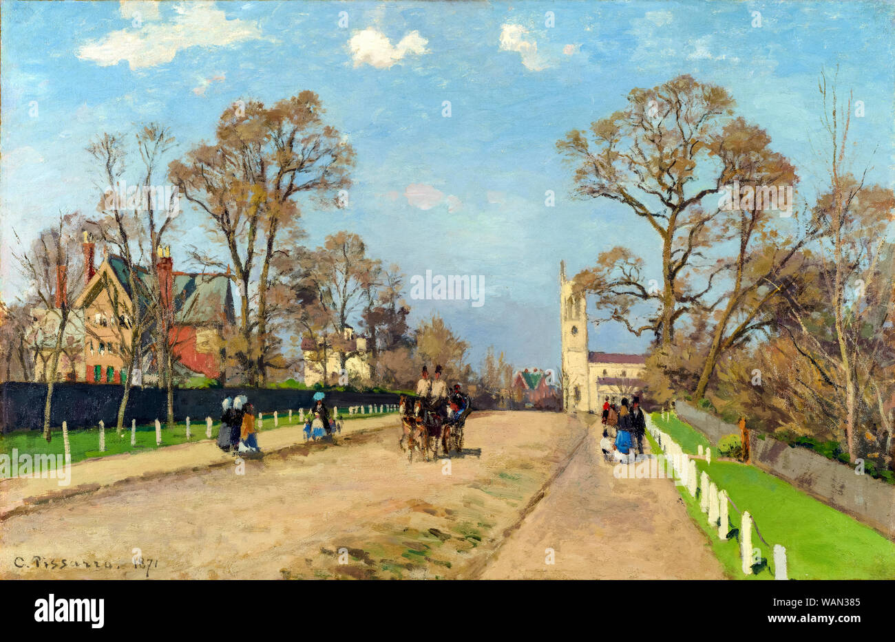 Camille Pissarro, Avenue, Sydenham, la pittura di paesaggio, 1871 Foto Stock