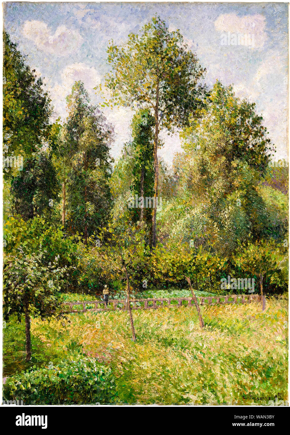 Camille Pissarro, pioppi, Éragny, la pittura di paesaggio, 1895 Foto Stock