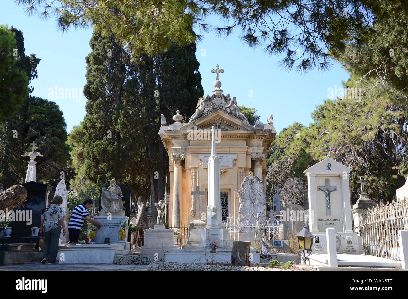 Santa Maria Addolorata cimitero, Addolorata cimitero, Paola di malta Foto Stock