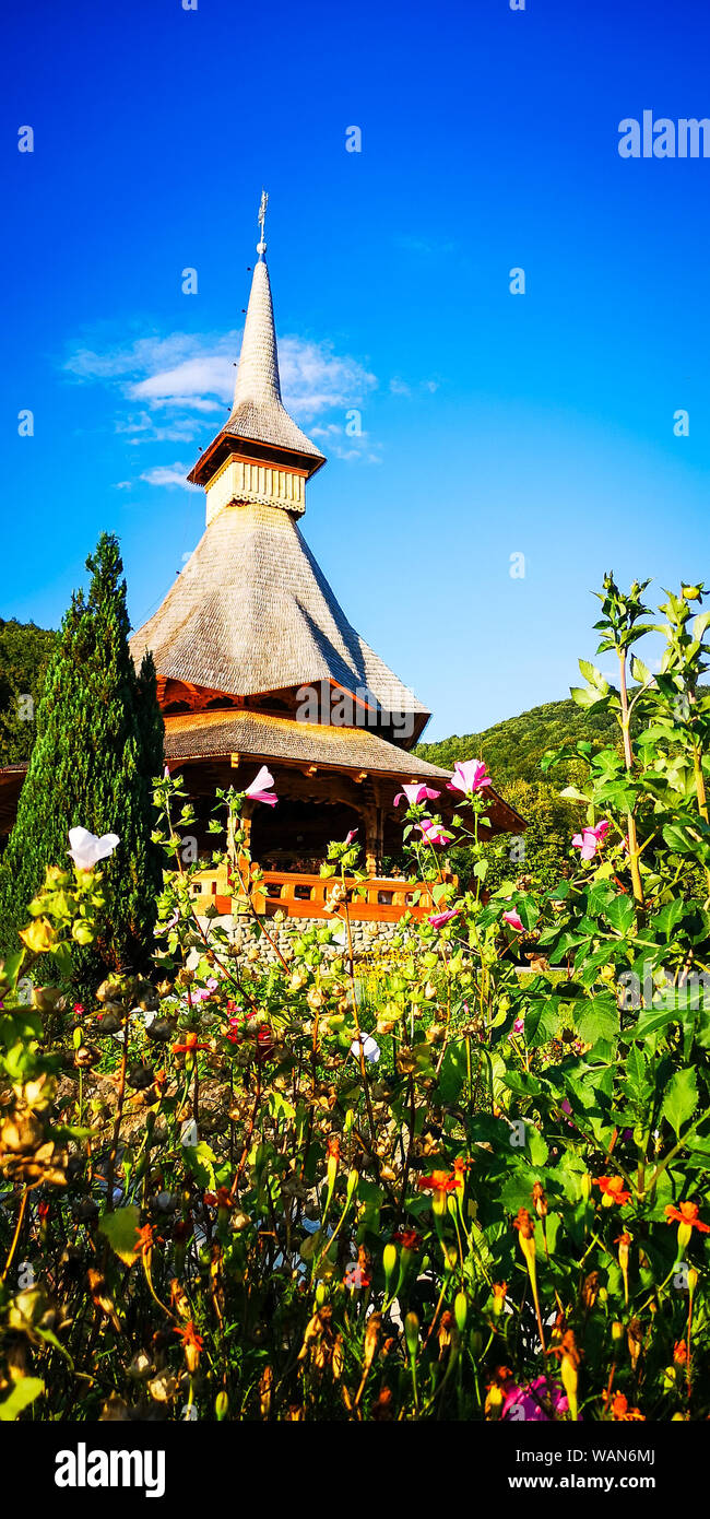 Barsana Monastero. Area di Maramures, Romania Foto Stock