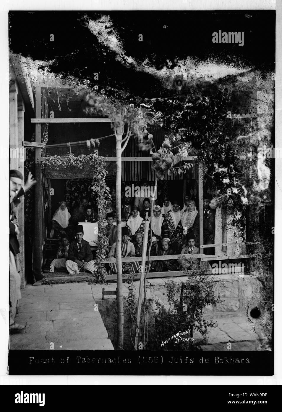 Costumi e personaggi e cerimonie, ecc. Festa dei Tabernacoli [Sukkot]. Gli ebrei di Bokhara [ossia Bukhara] Foto Stock