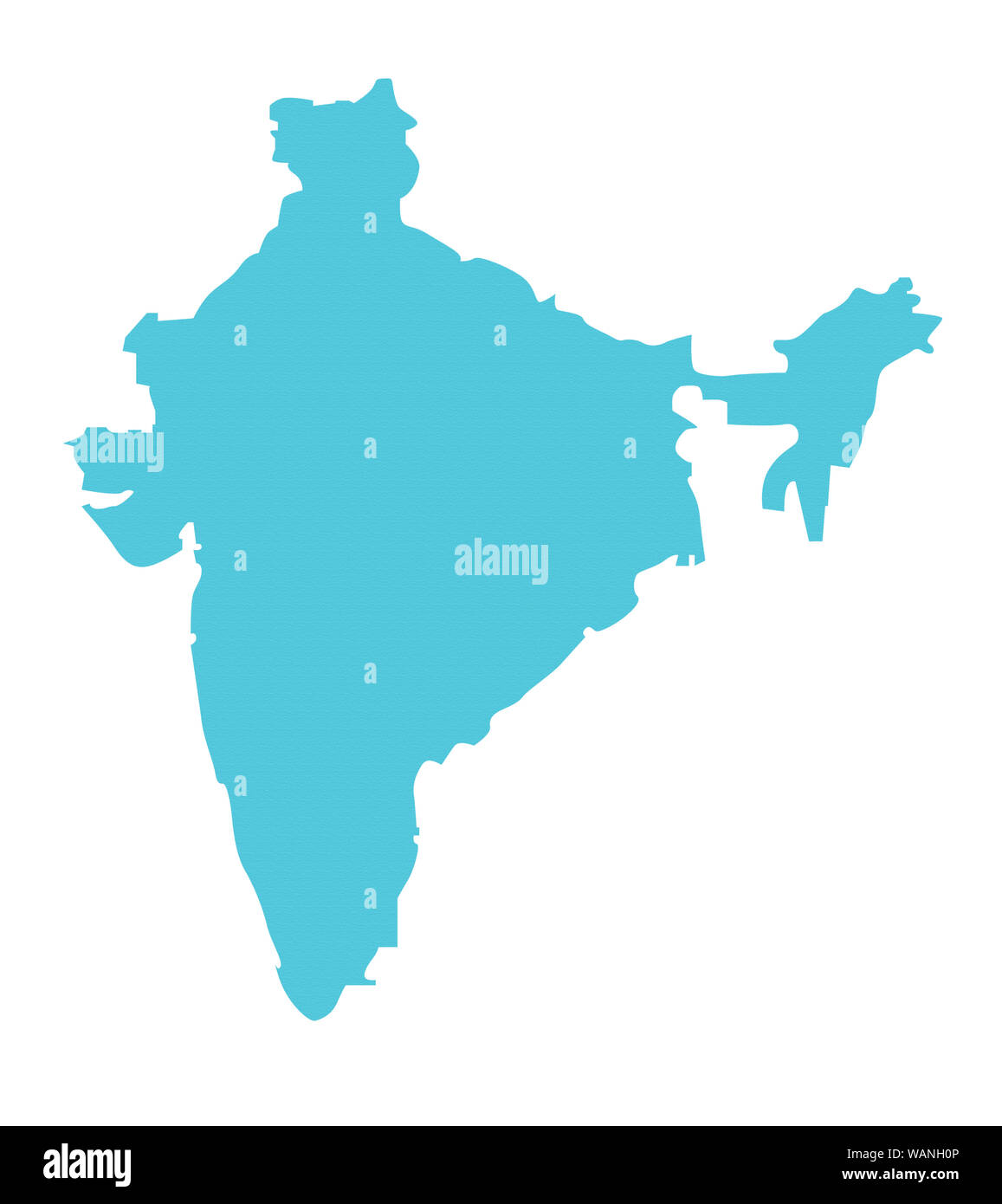 Illustrazione della mappa dell'India Foto Stock