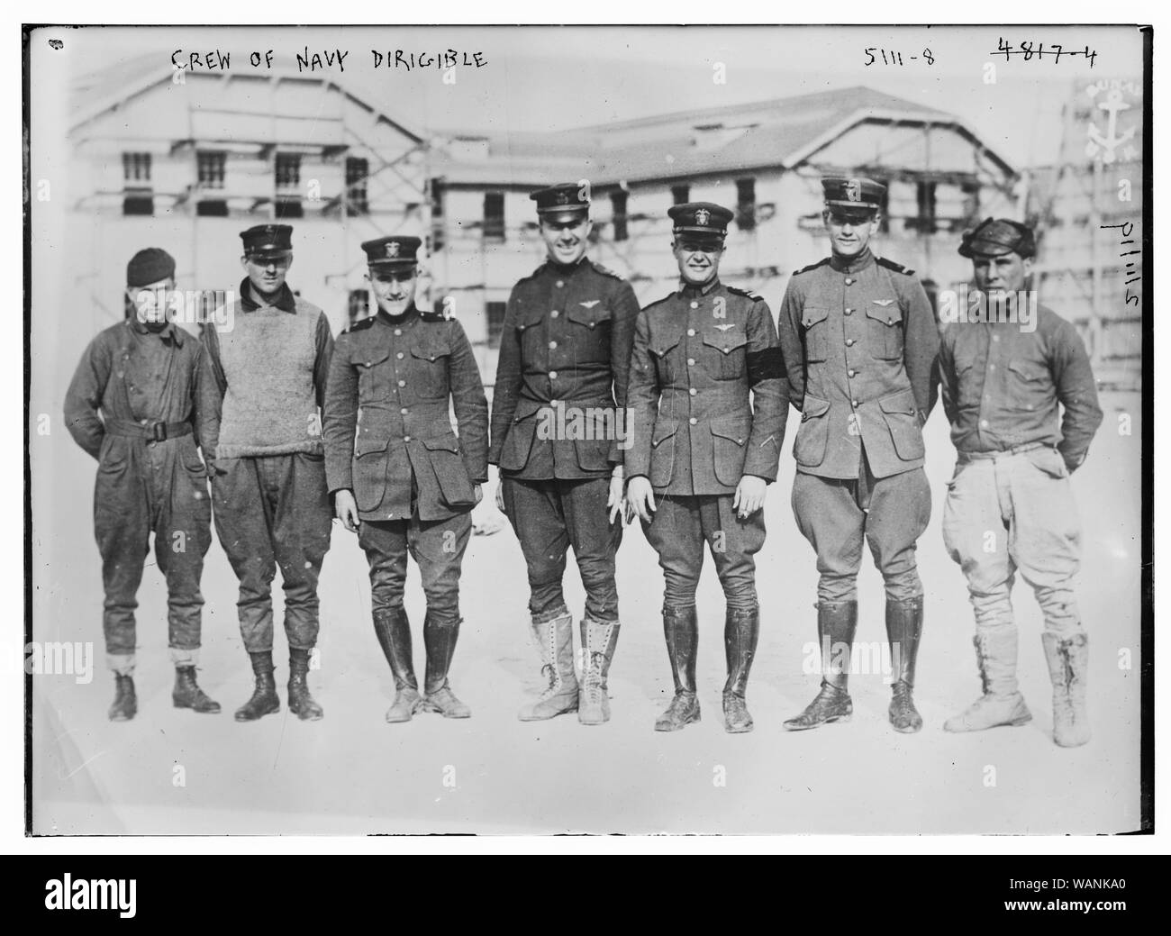 Equipaggio del Navy dirigibile Foto Stock