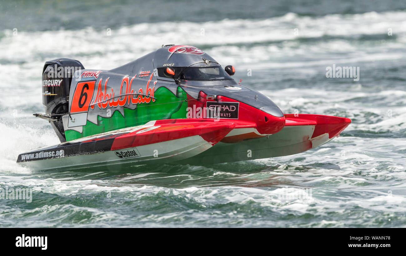 Rashed AL Remeithi racing per il team Abu Dhabi nel Gran Premio del Portogallo 2019 Foto Stock