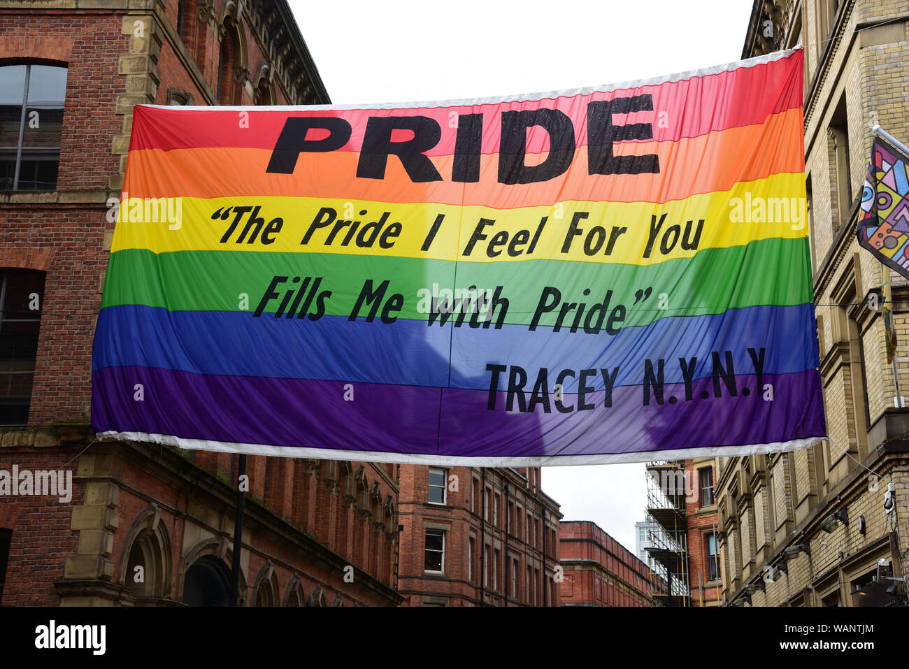 Manchester gay village al Pride Foto Stock