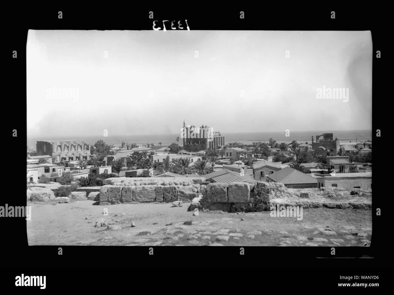 Cipro. Famagusta. La città vecchia che mostra, a sinistra: la Basilica di San Pietro e San Paolo, centro San Nicola, diritto di San Giorgio dei Greci Foto Stock