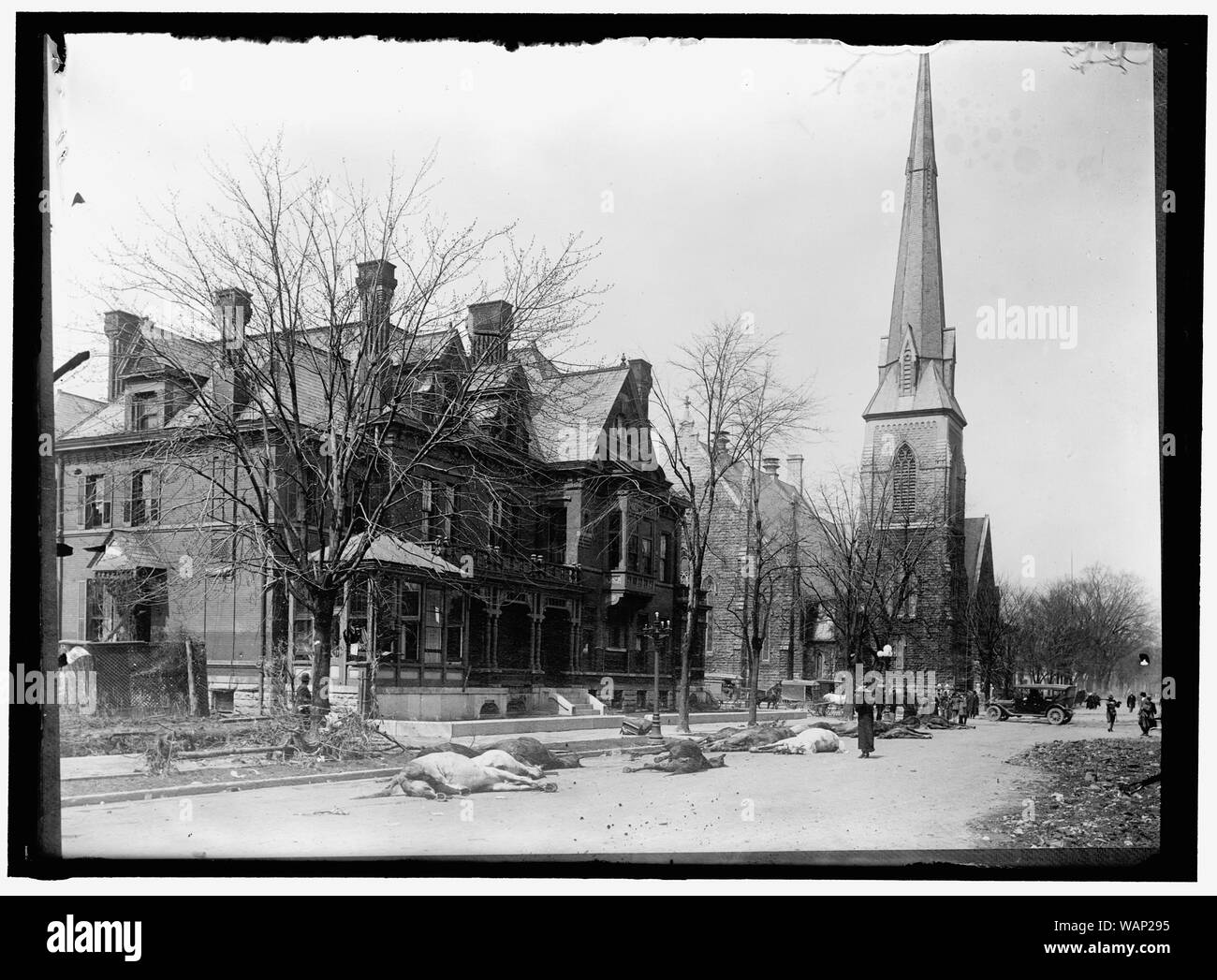 Gli accordi di Dayton, Ohio. Scene di flood Foto Stock