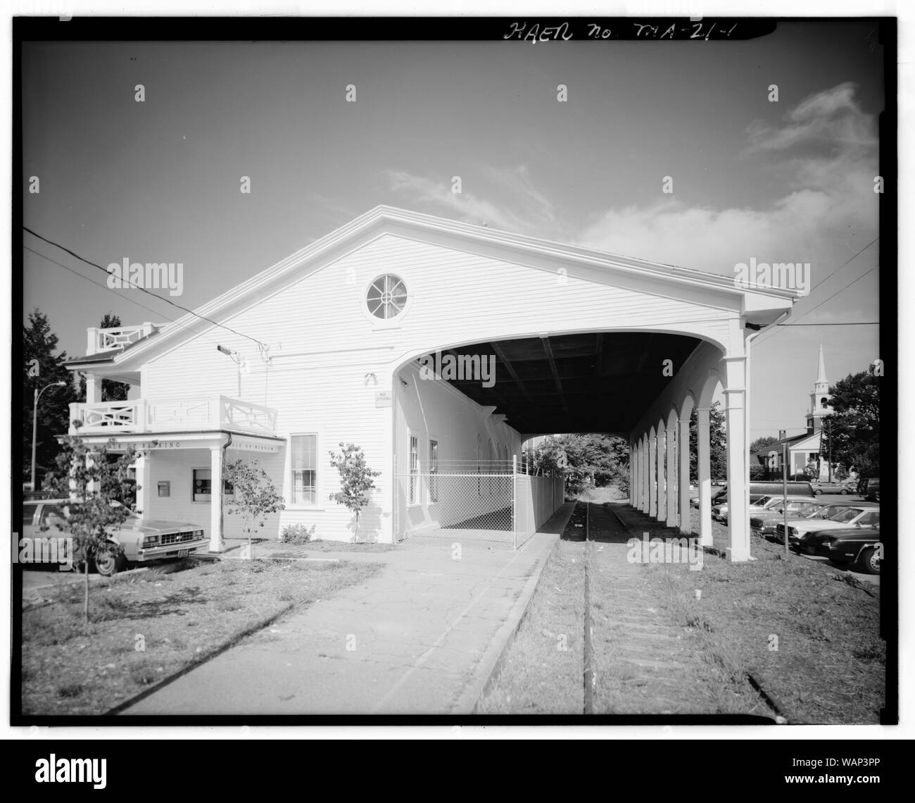 Trainshed di Lexington Depot in 1984 Foto Stock