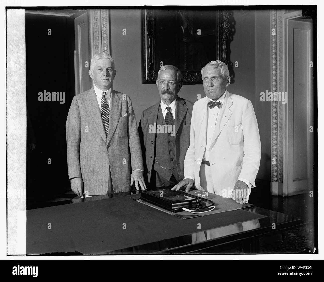 D.J. Callaghan, J.A. Flaherty, Secty. Kellogg, 8/13/26 Foto Stock