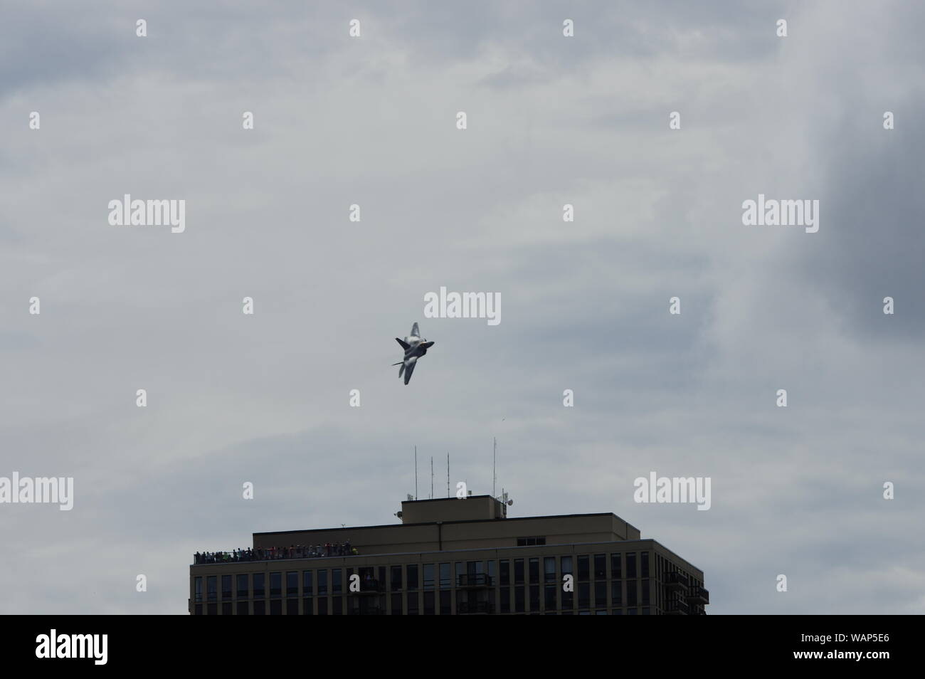 La Lockheed Martin, F22 Raptor Demo Team, Chicago aria e acqua mostrano, Agosto 17-18, 2019, F-22 Foto Stock