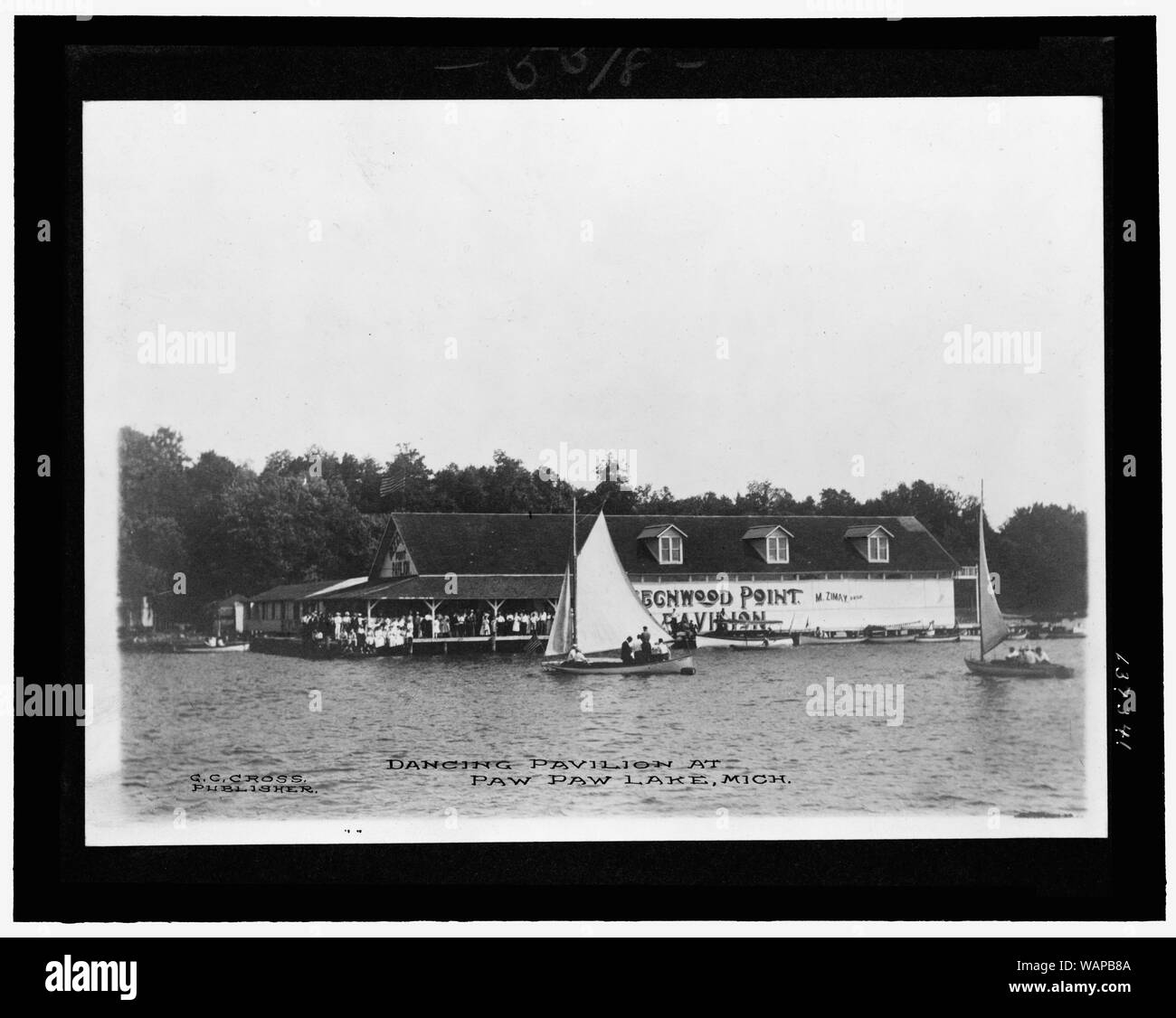 Dancing Pavilion a Paw Paw Lake, Mich Foto Stock