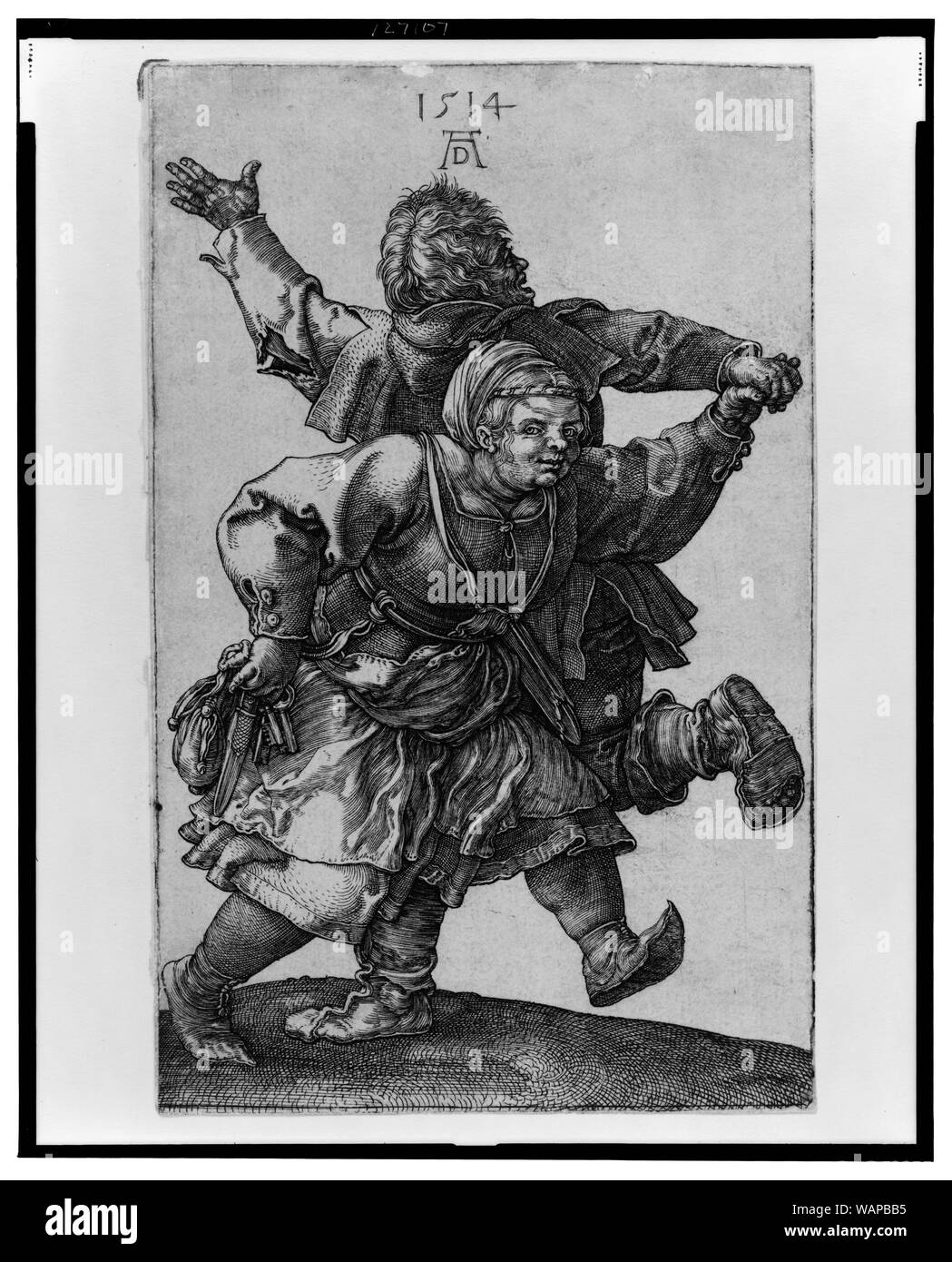 Danza giovane contadina] / AD [monogram] Foto Stock