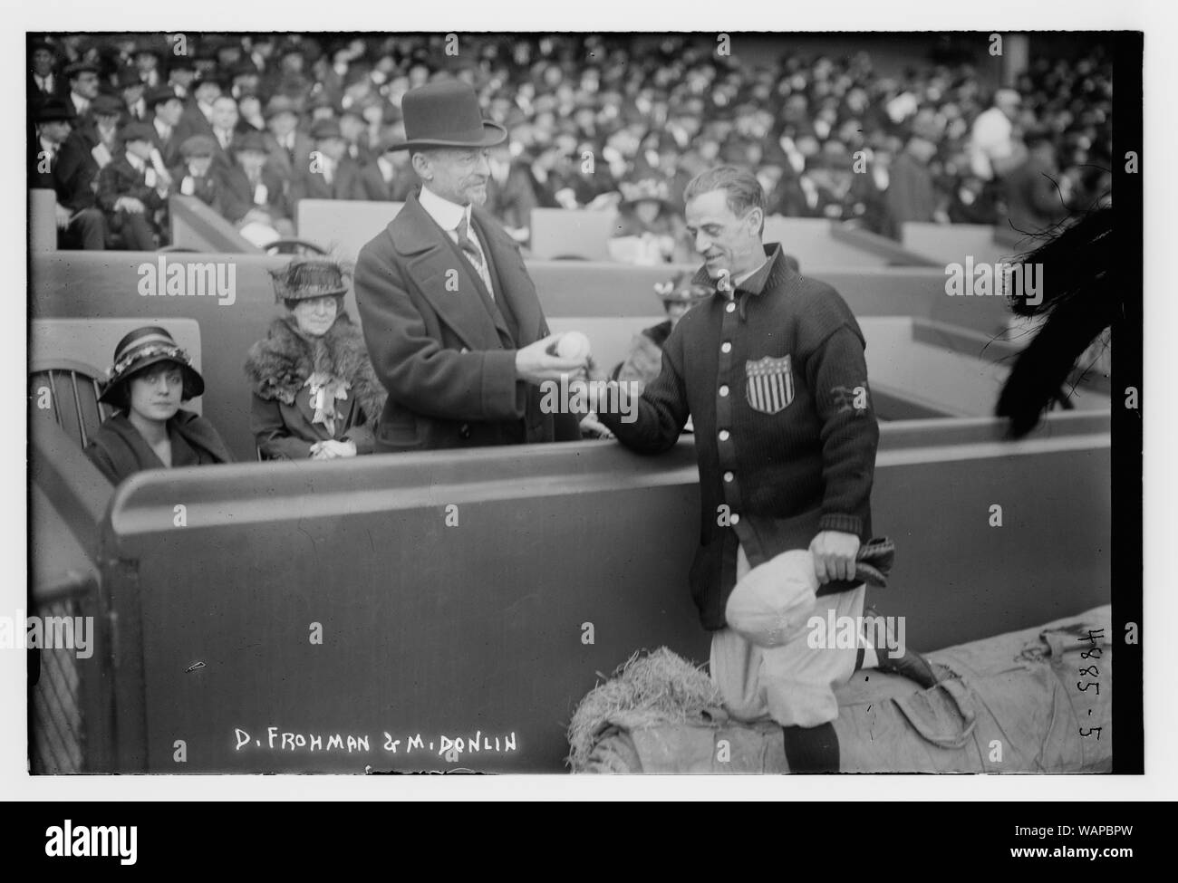 Daniel Frohman, produttore di Broadway & Mike Donlin, ex giocatore di baseball Foto Stock