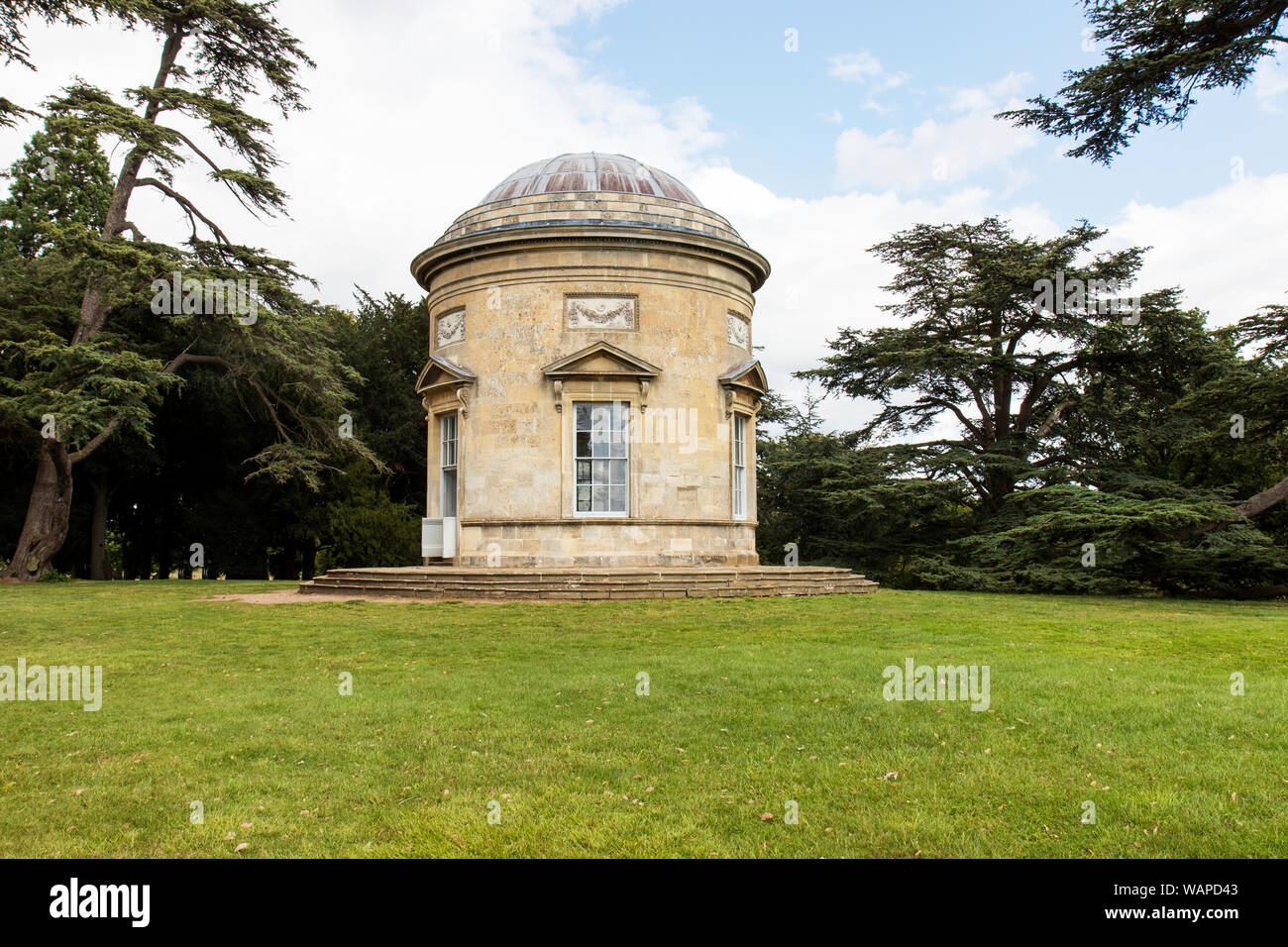 La sala rotonda Croome corte e parco in Worcestershire Foto Stock