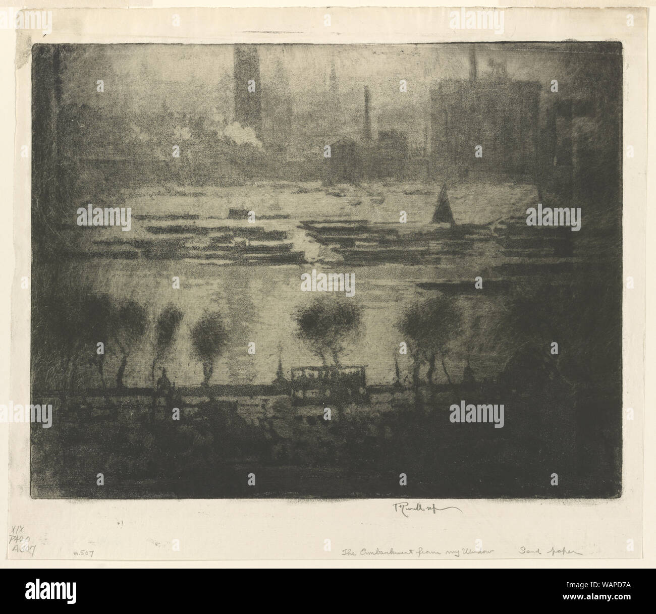 Giorno buio sul terrapieno / J. Pennell. Foto Stock