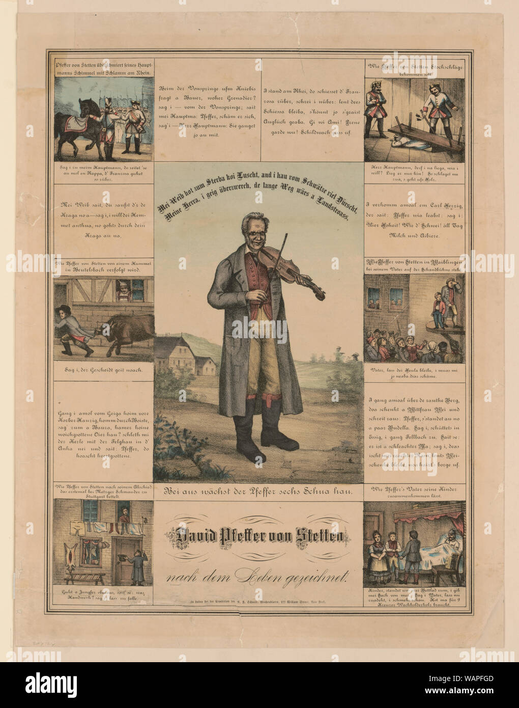 David Pfeffer von Stetten nach dem Leben gezeichnet Foto Stock