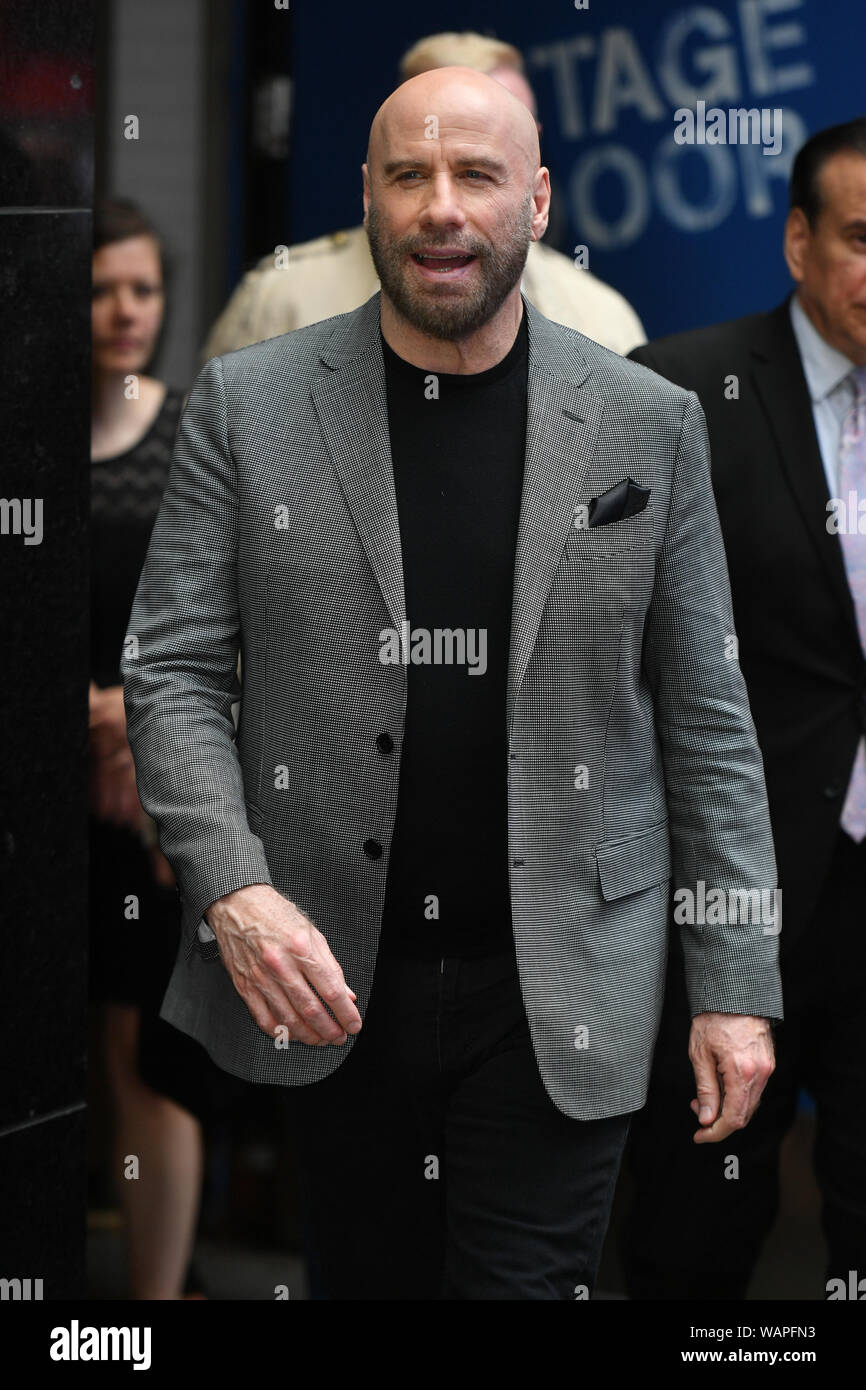 'Good Morning America' TV show di New York, Stati Uniti d'America - 14 ago 2019 - John Travolta Foto Stock