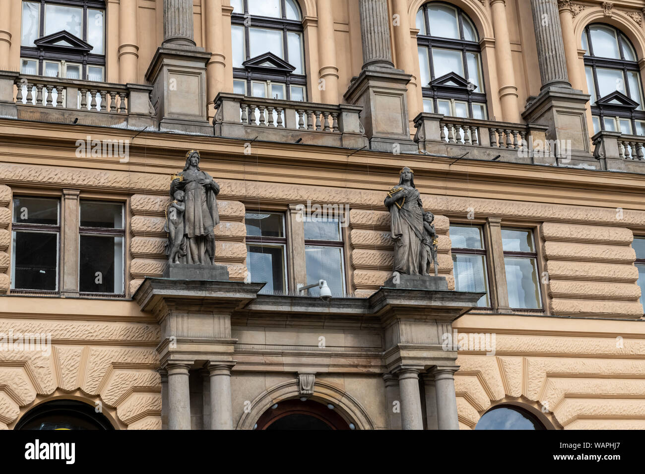 Quartiere di Vinohrady, Praga, Repubblica Ceca Foto Stock