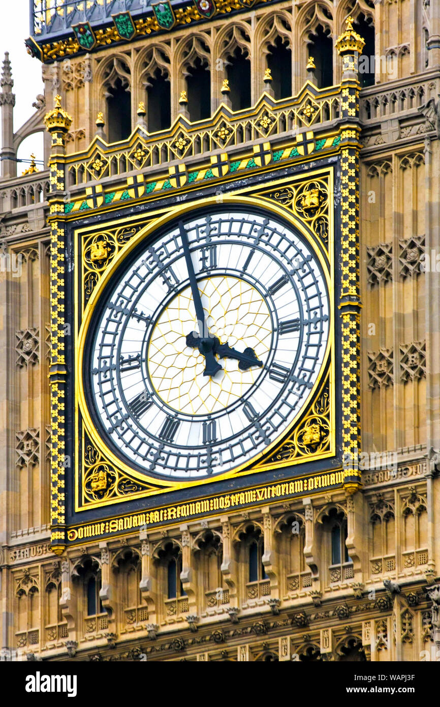 Immagine ravvicinata di Big Ben clock tower Foto Stock