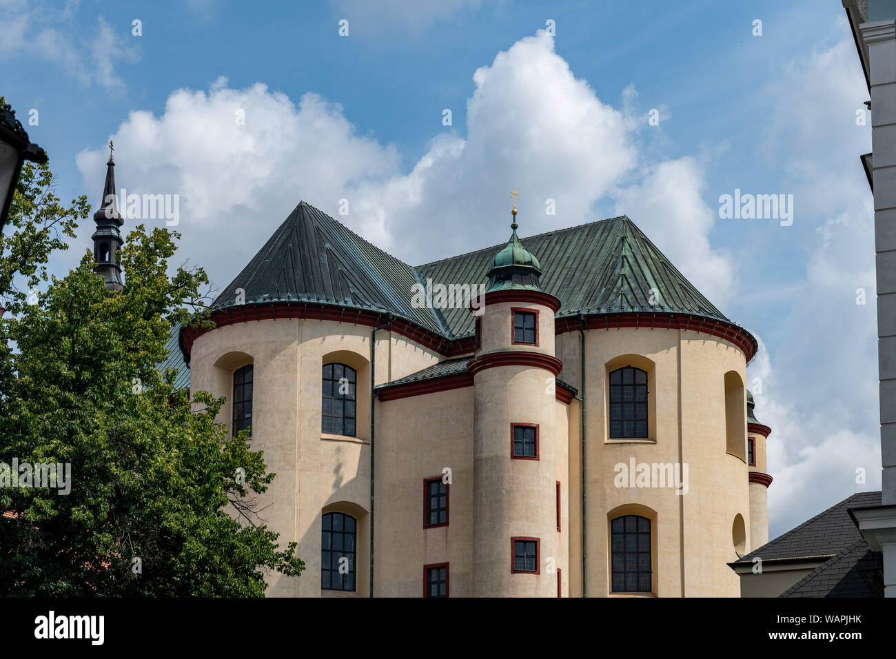 Litomysl, Repubblica Ceca è la casa di un rinascimento UNESCO chateau con paesaggistici giardini del monastero Foto Stock