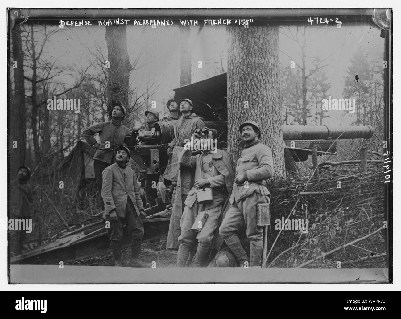 Difesa contro gli aerei con il francese 155 Foto Stock