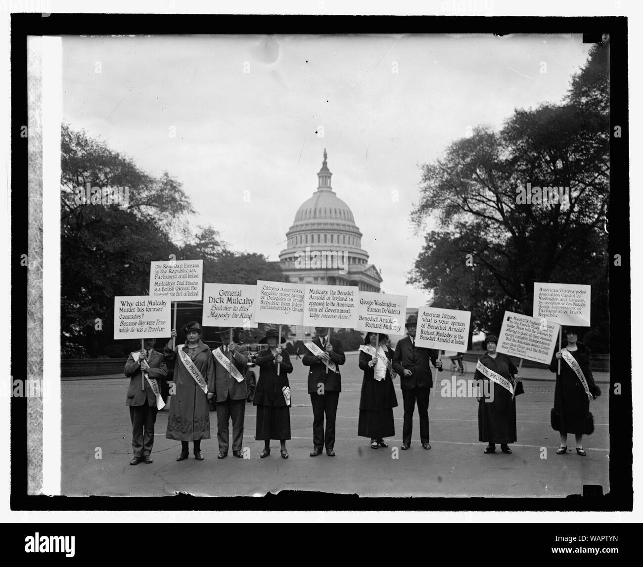 Dimostrazione di American ass'n. riconoscendo Repubblica Irlandese, [10/3/25] Foto Stock