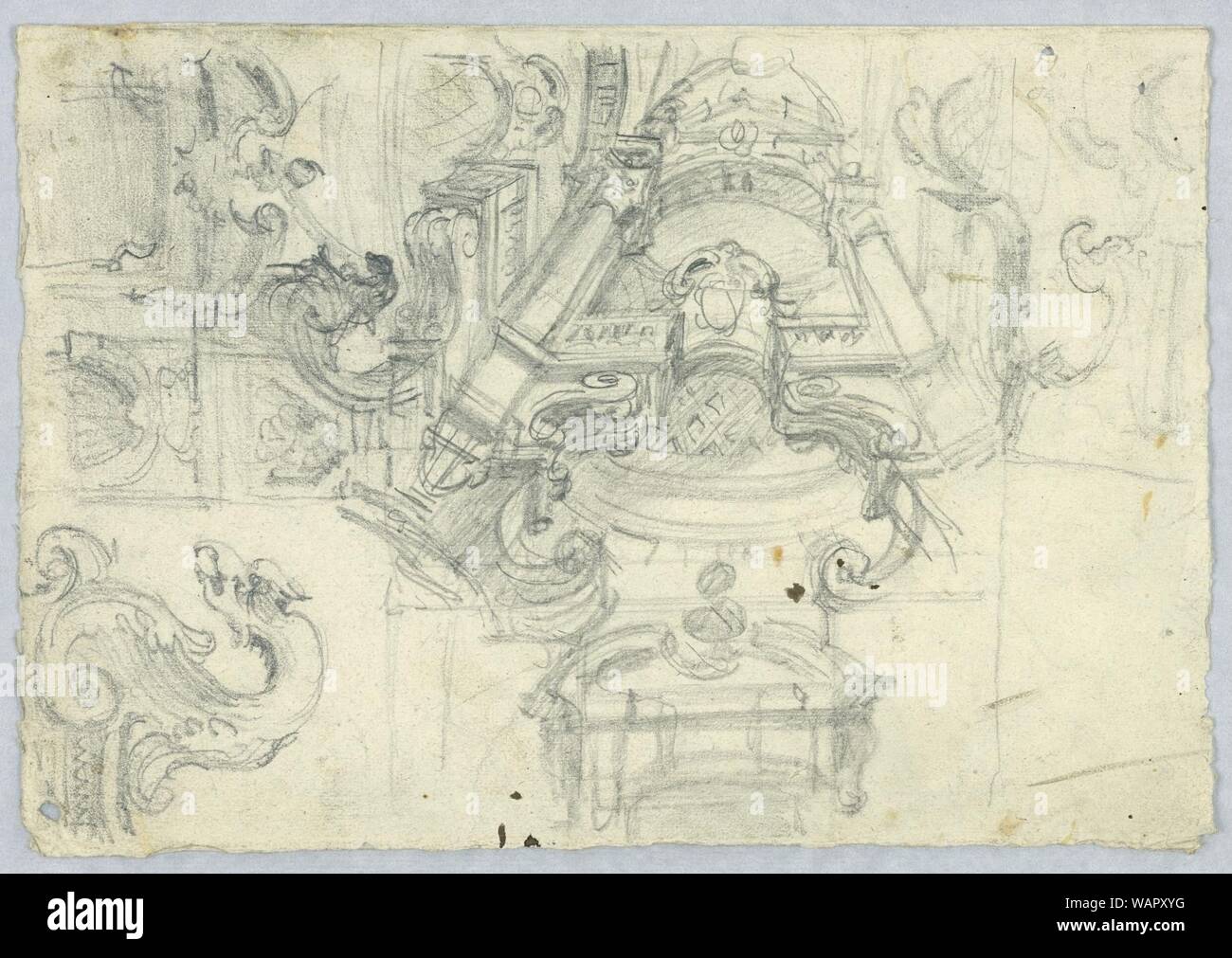 Disegno, bozzetti architettonici, 1700-1800 Foto Stock