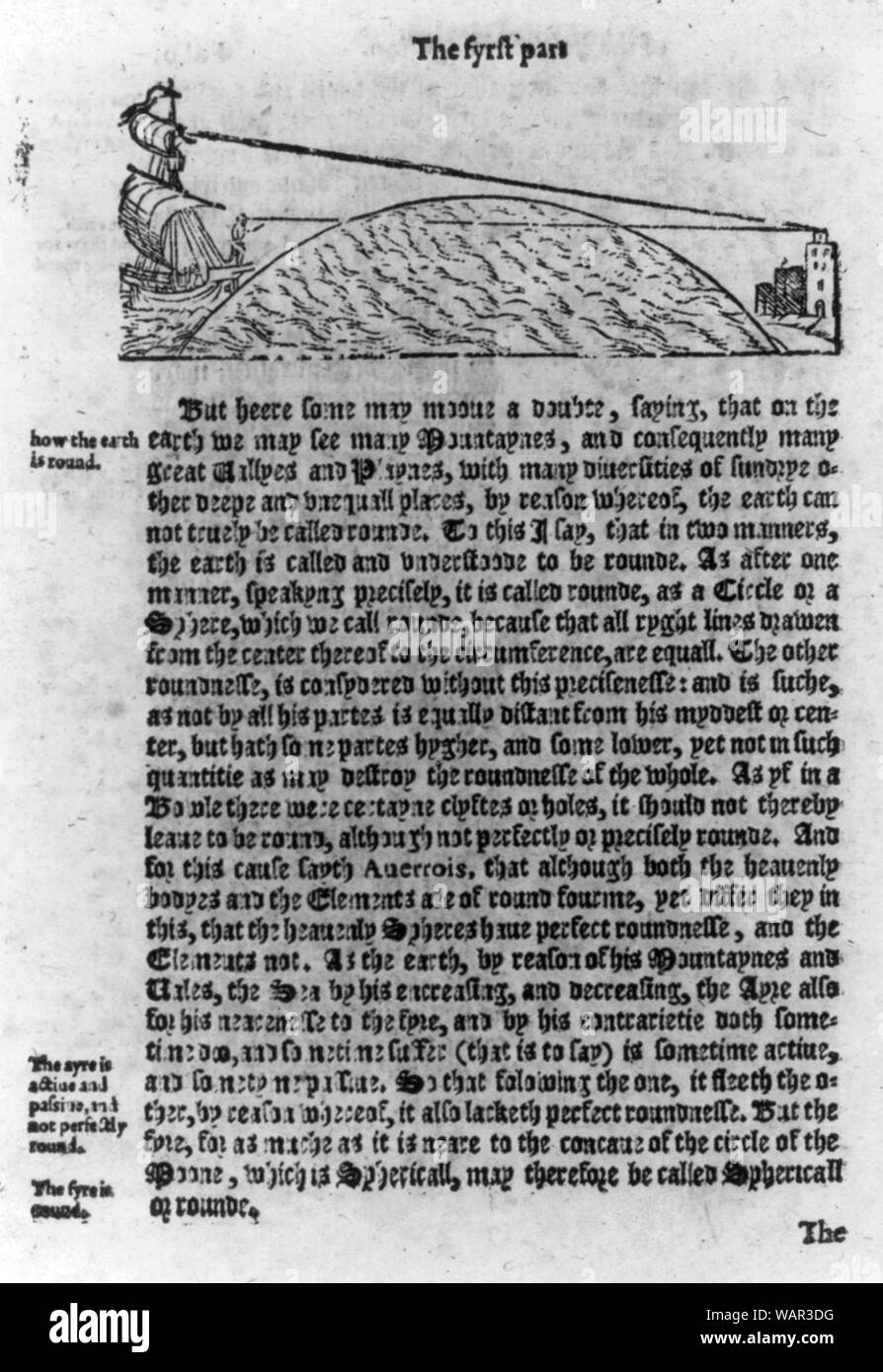 Schema di una nave in mare che illustra le linee di vista? Foto Stock