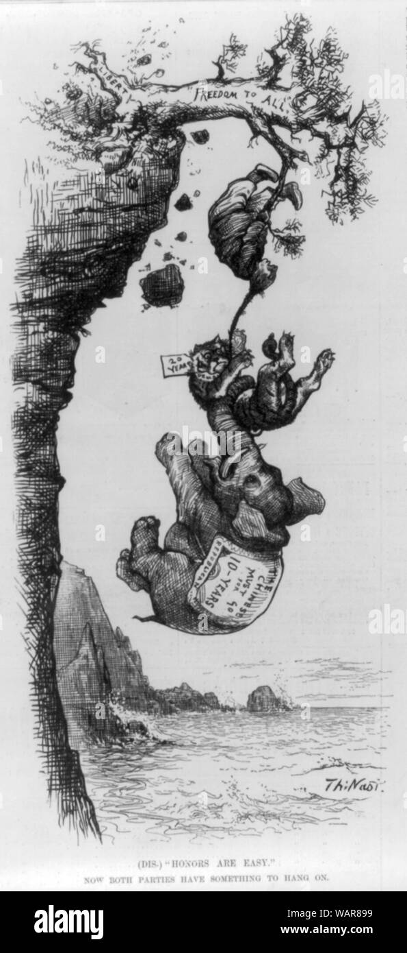 Dis-) onori sono facili. Ora entrambe le parti hanno qualcosa da appendere su / Th. Nast Foto Stock
