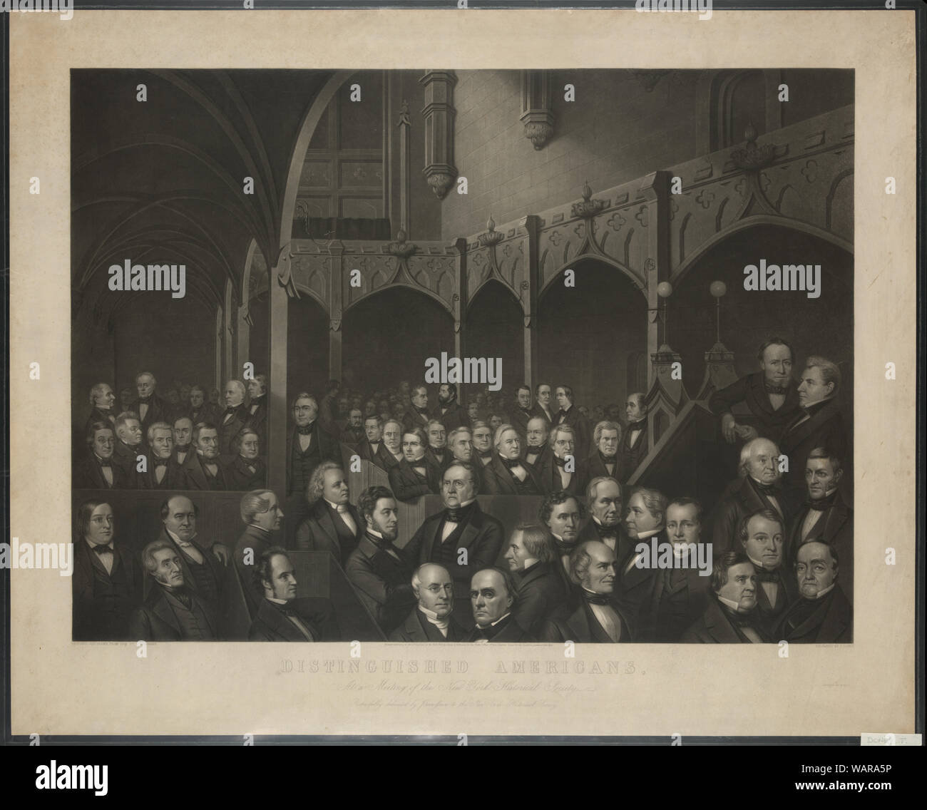 Distingue gli americani, in occasione di una riunione di New York Historical Society Foto Stock