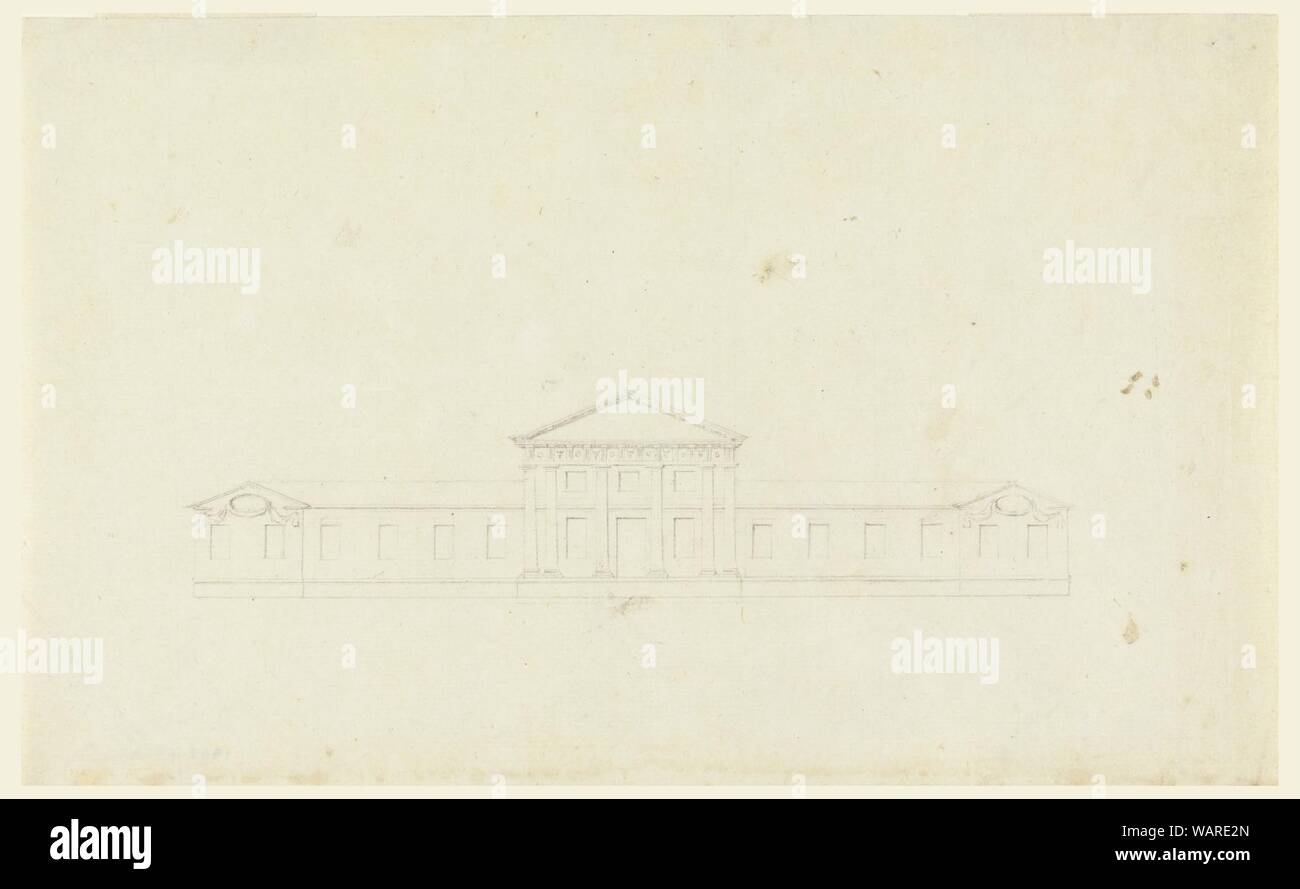 Disegno Vista in elevazione di una casa di campagna, 1781 Foto Stock