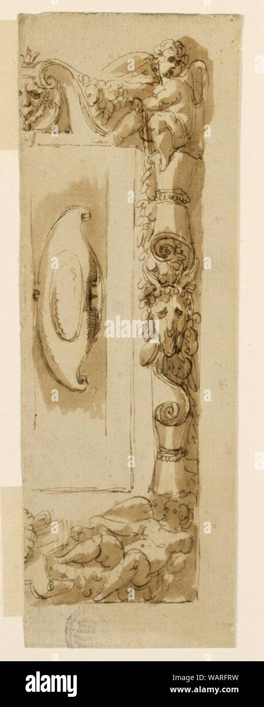 Disegno, Frame per una borchia, 1750-1800 Foto Stock