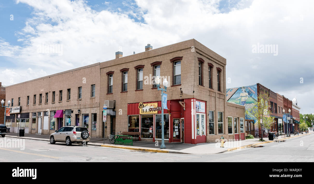 Angolo del centro in un artistico del centro di Laramie, Wyoming Foto Stock
