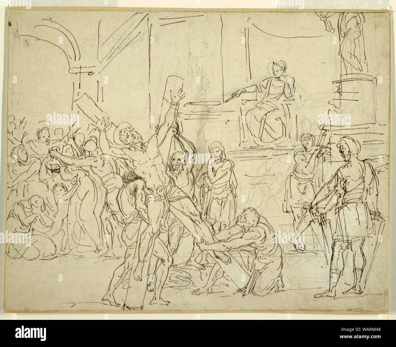 Disegno, il martirio di sant Andrea, 1825-50 Foto Stock