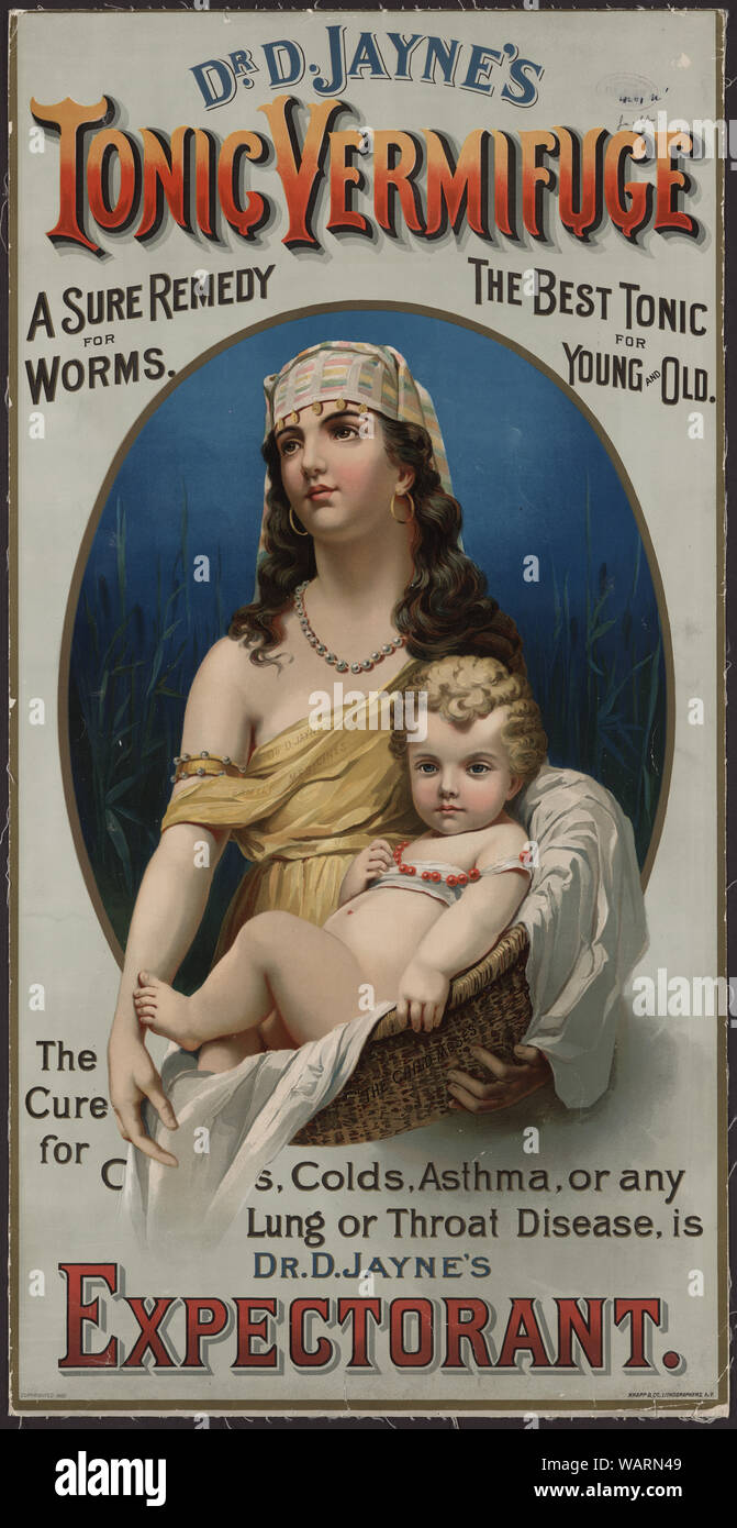 Il dott. D. Jayne's vermifuge tonica. Un rimedio sicuro per worm Foto Stock