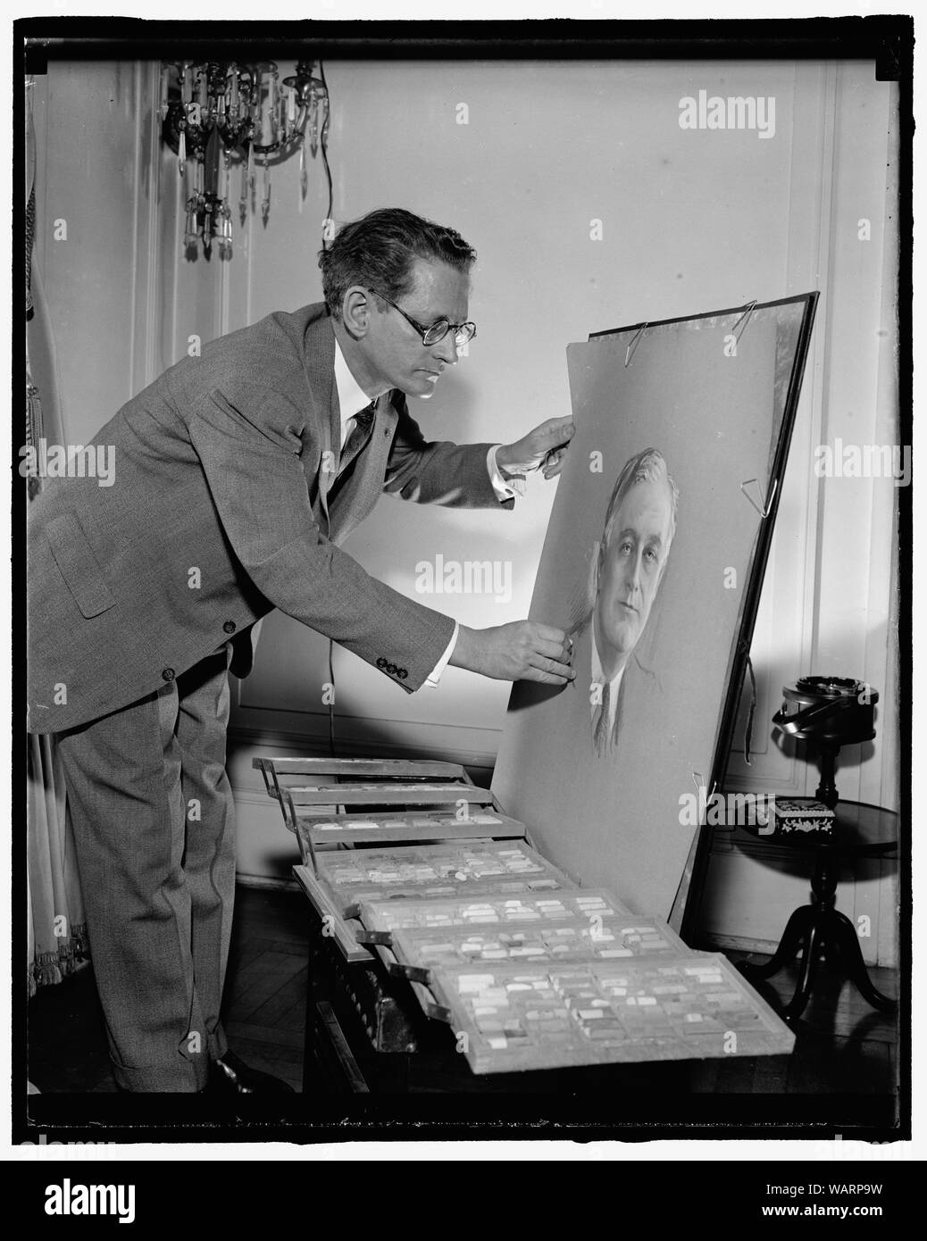 Il dott. Estebon Valderrama e disegno di Roosevelt Foto Stock