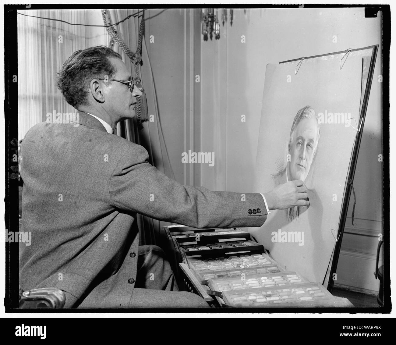 Il dott. Estebon Valderrama e disegno di Roosevelt Foto Stock