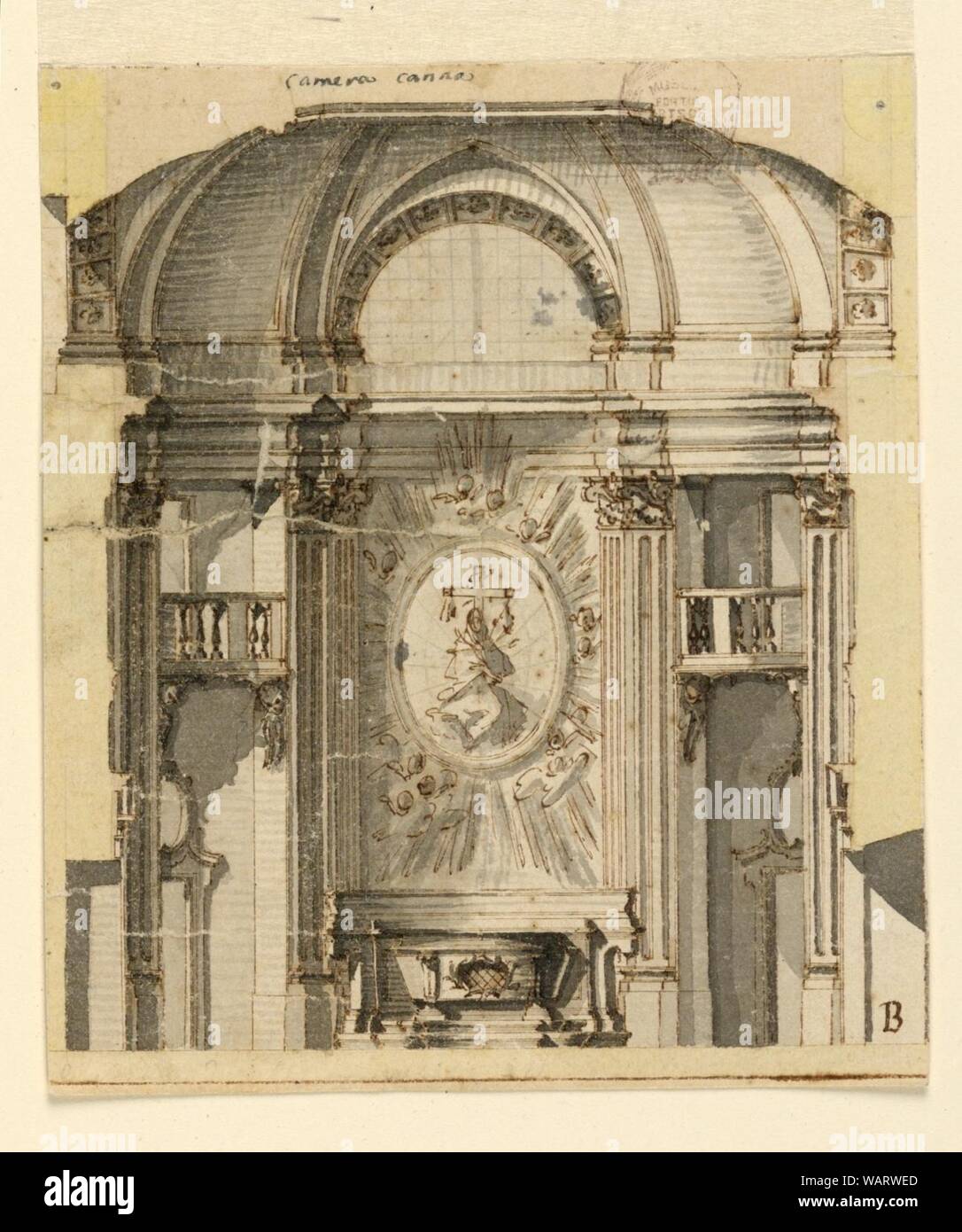 Disegno, il progetto per un alter, 1750-1800 Foto Stock