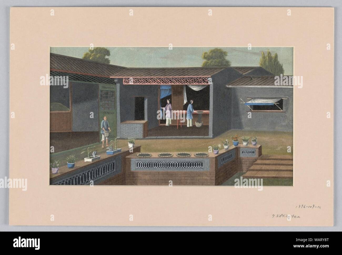 Disegno, vagliatura tè", 1890-1910 Foto Stock