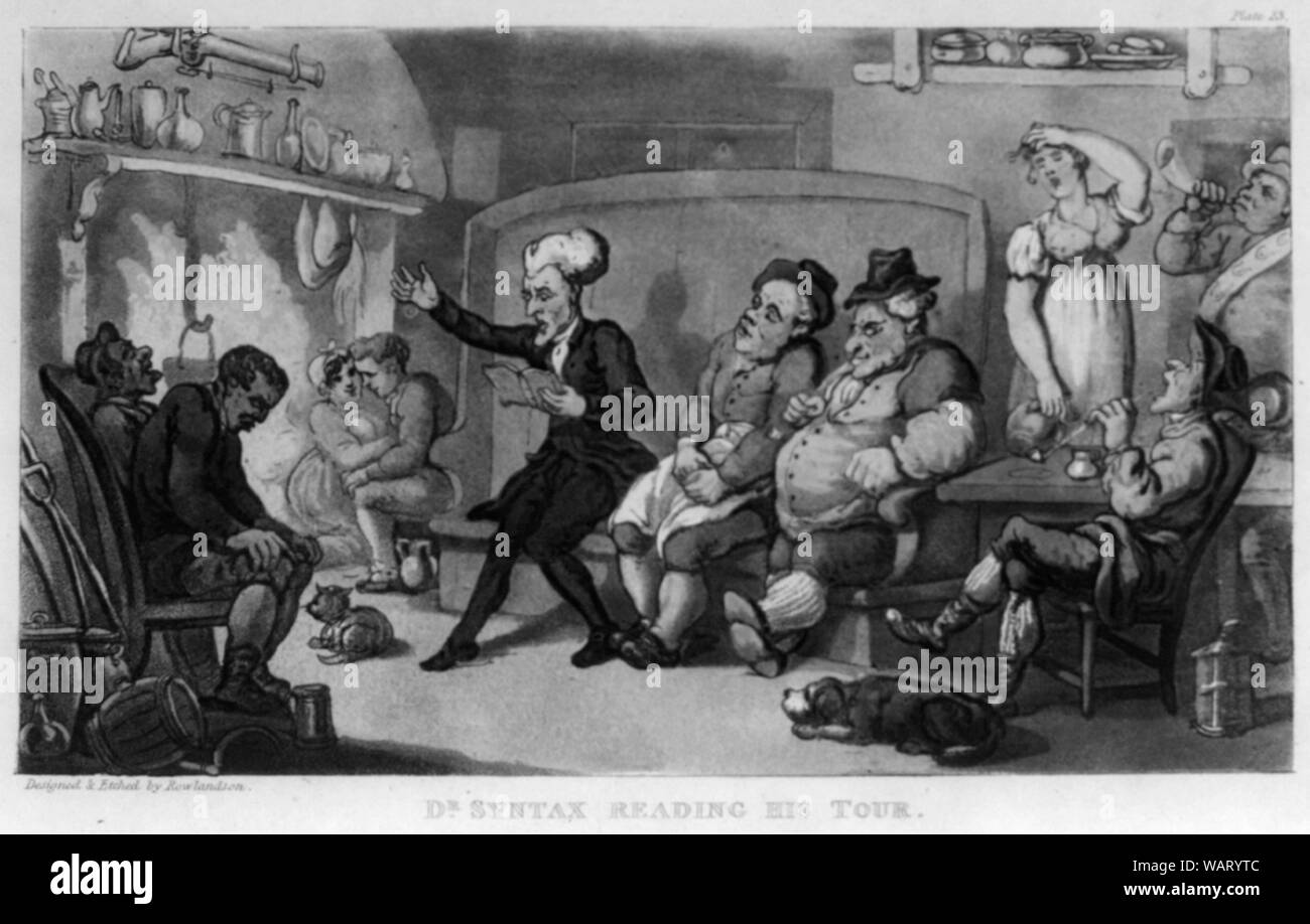 Il dott. sintassi leggendo il suo tour Foto Stock