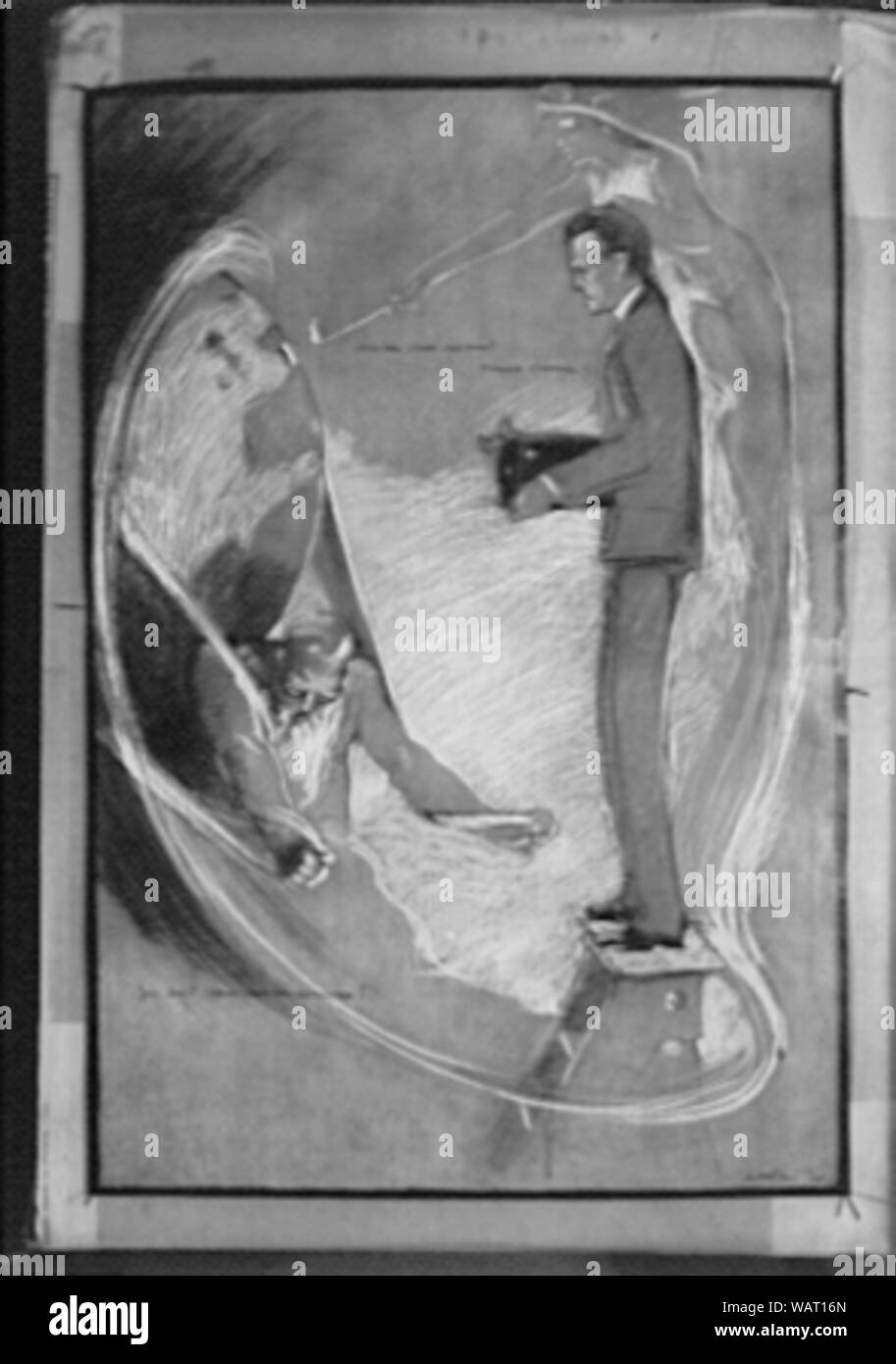 Disegno di Arnold Genthe scattare una fotografia Foto Stock