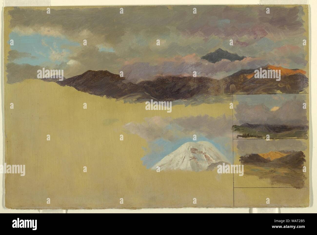 Disegno, studi del monte Chimborazo, Ecuador, 1857 Foto Stock