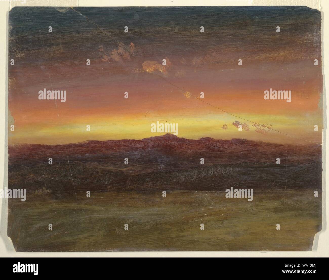 Disegno, Tramonto, 1860-70 Foto Stock