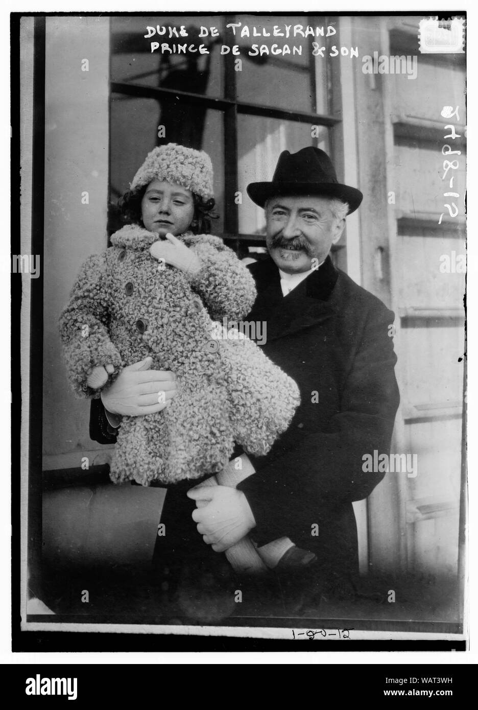 Il duca de Talleyrand, Principe de Sagan e figlio Foto Stock