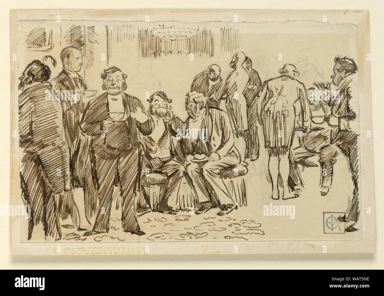 Disegno, il Club, 1860-70 Foto Stock